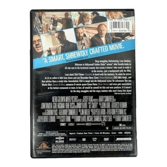 Get Shorty DVD 1995 Movie Starring John Travolta Gene Hackman & Danny DeVito - Picture 3 of 4